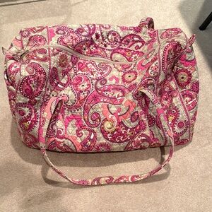 Vera Bradley Pink Paisley Quilted Weekend Bag